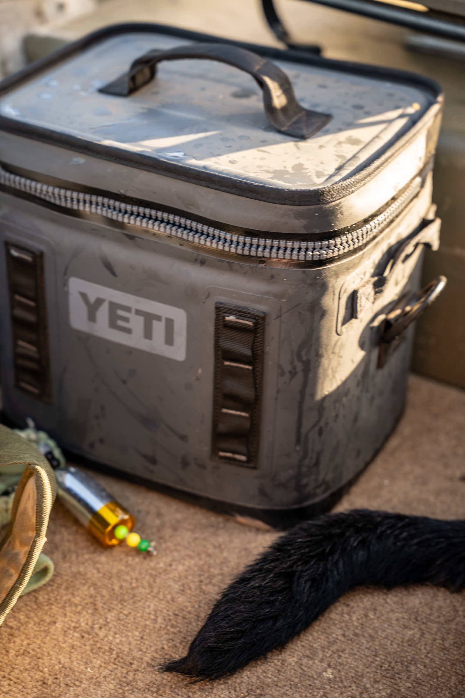 YETI gear detail — deer recovery giveaway shoot